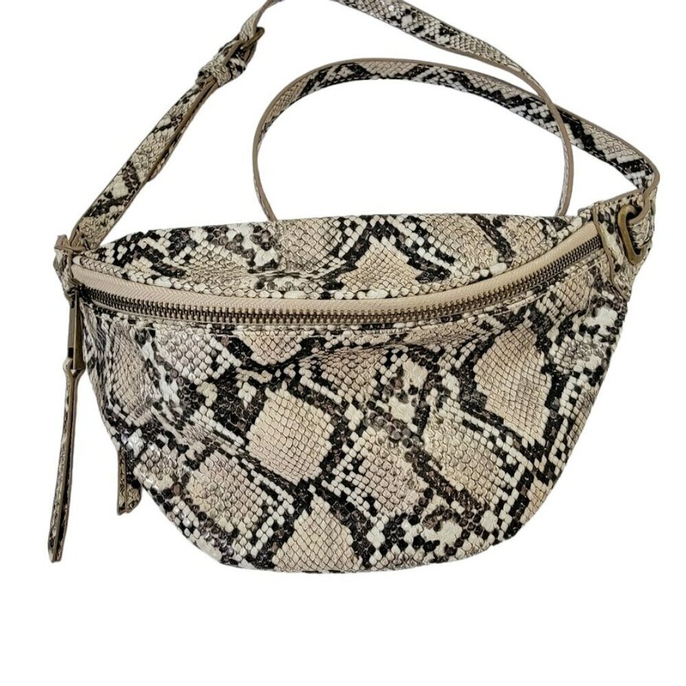 Python Style Snakeskin Preston Belt/Crossbody Bag… - image 1
